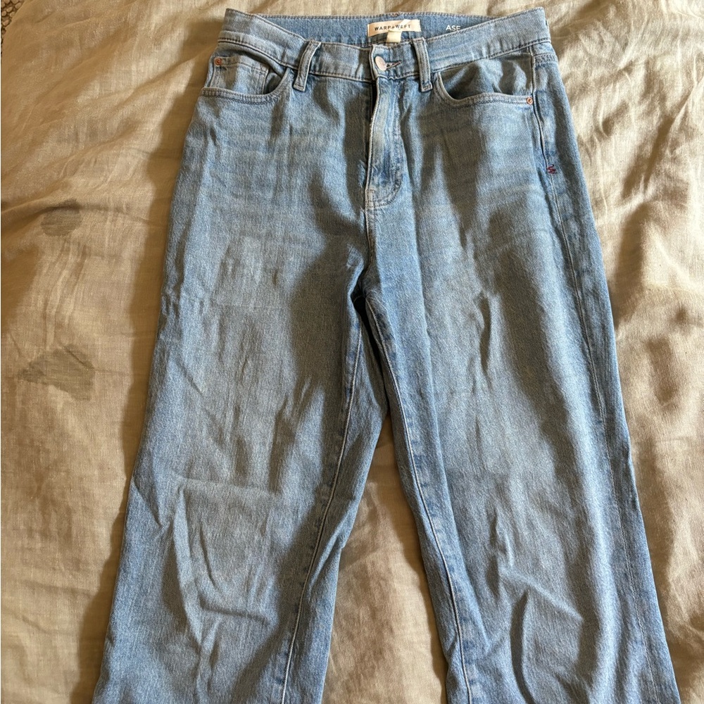 High waisted straight leg jeans from warp and weft - size 28